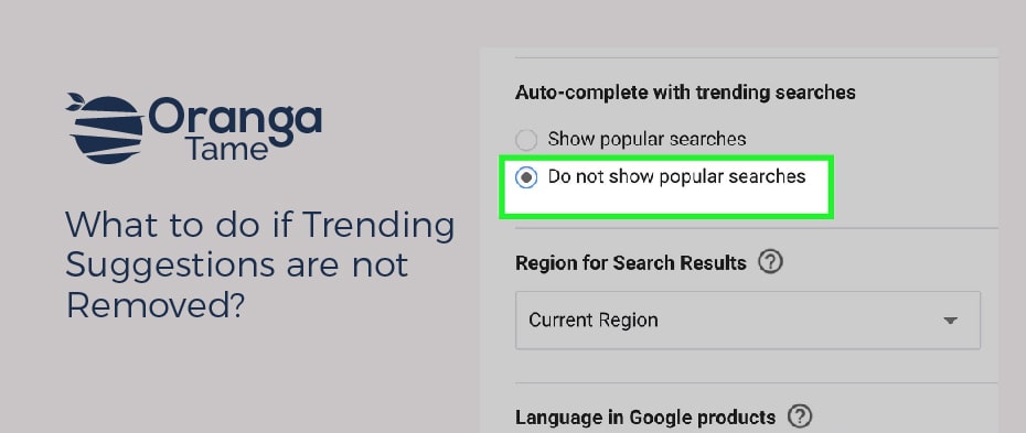 how to turn off trending searches